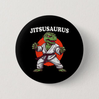 Jitsusaurus Lustig Jiu Jitsu Trex MMA Brasilianisc Button