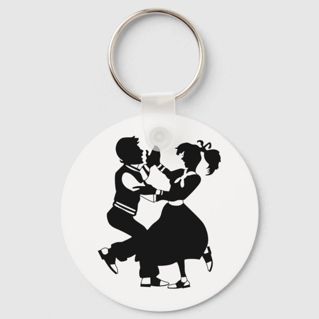 Jitterbug Silhouette Schlüsselanhänger (Vorderseite)