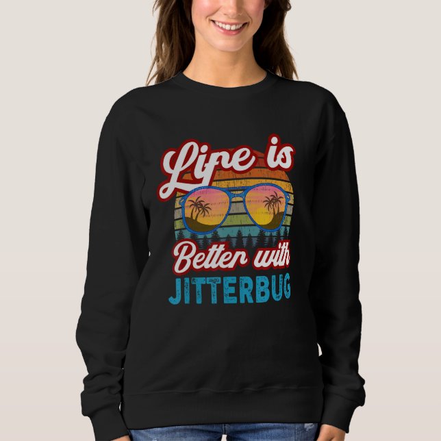 Jitterbug-Tänzer mit Jitterbug Sweatshirt (Vorderseite)