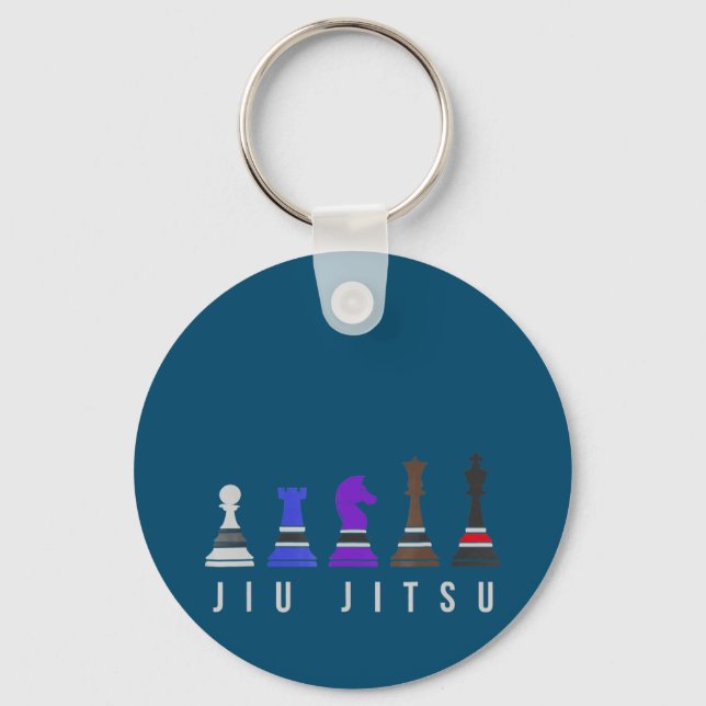 jiu jitsu Ausbildung Schach, Geschenk bjj mit Text Schlüsselanhänger (Vorderseite)