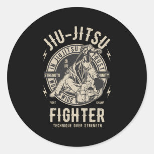 Jiu Jitsu Bjj Brasilian Jiu Jitsu Runder Aufkleber