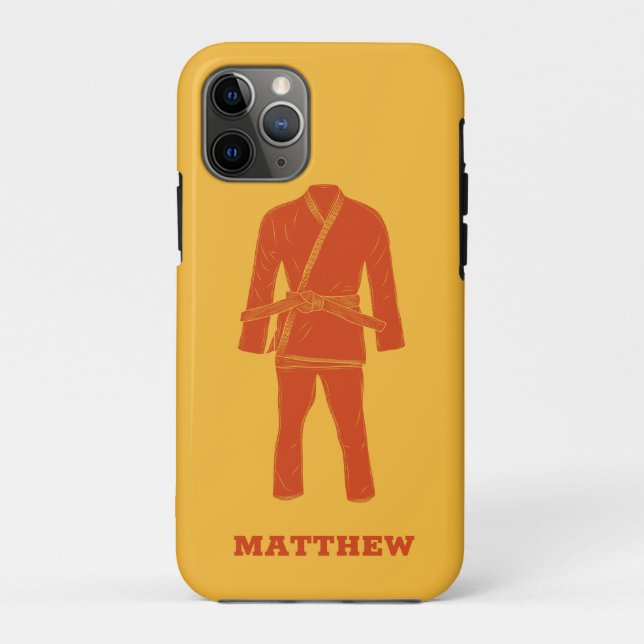 Jiu Jitsu BJJ Gi Uniform Personalisiert Case-Mate iPhone Hülle (Rückseite)