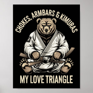 Jiu Jitsu BJJ Mixed Martial Arts MMA Kampf Poster