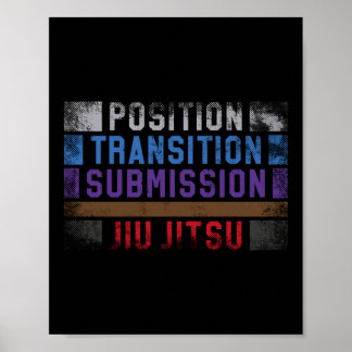 Jiu Jitsu Bjj Positionstransmission Jiu Poster