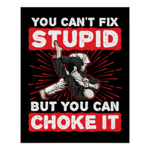 Jiu Jitsu BJJ Sie können nicht reparieren Stupid C Poster