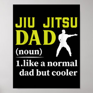 Jiu Jitsu Dad Definition Lustig BJJ Fighter Vater Poster
