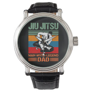 Jiu Jitsu Dad Man Legend martial arts Slogan retro Armbanduhr
