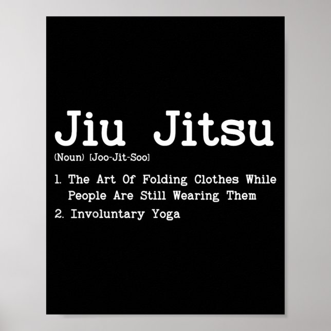 Jiu Jitsu Definition Jiu Jitsu Substantiv Joo-JIT- Poster (Vorne)
