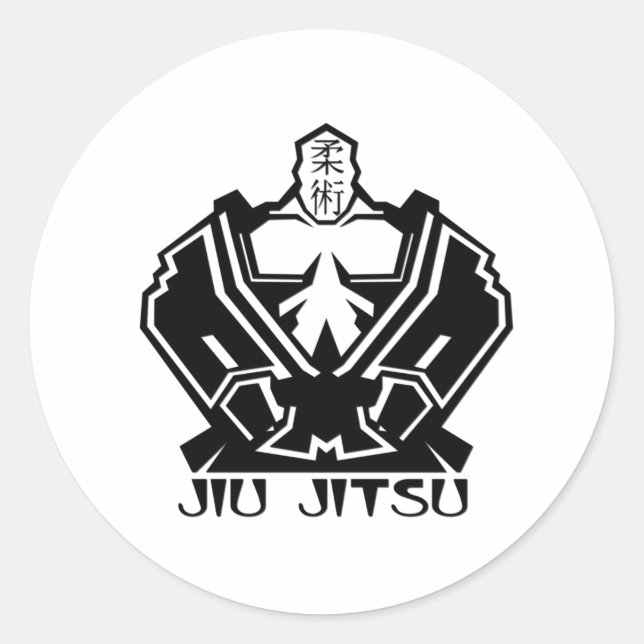 Jiu Jitsu - Der Kampf bereitet sich vor Runder Aufkleber (Vorderseite)