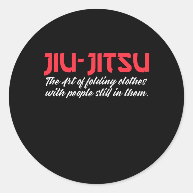 jiu-jitsu die Kunst, Leute zu falten Runder Aufkleber (Vorderseite)