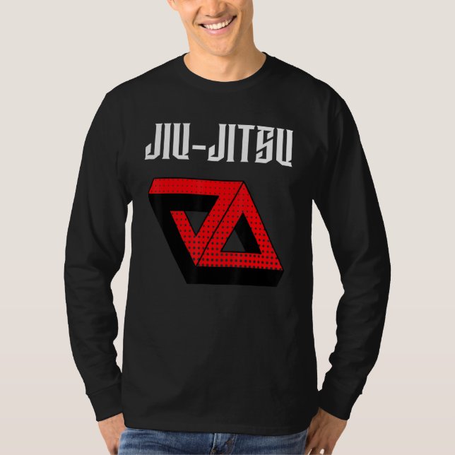 Jiu Jitsu Double Gracie Triangle Dotted Mixed Mart T-Shirt (Vorderseite)