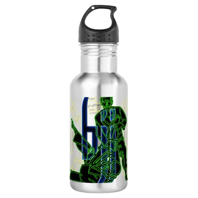 Jiu Jitsu Edelstahlflasche (Vorderseite)