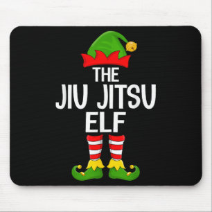 Jiu Jitsu Elf Xmas Matching Family Elf Squad Chris Mousepad