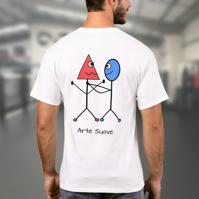 Jiu Jitsu Funny Triangle Choke T-Shirt (Fun triangle choke rear print an a white t-shirt.)
