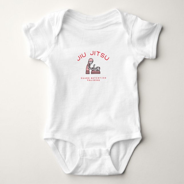 Jiu Jitsu Guard Retention Training Baby Strampler (Vorderseite)