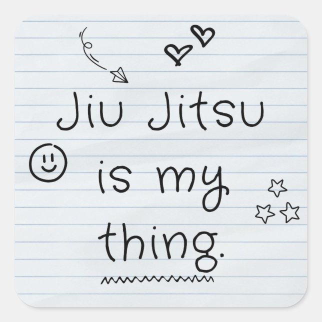 Jiu Jitsu ist mein Ding-Aufkleber-Design Quadratischer Aufkleber (Vorderseite)