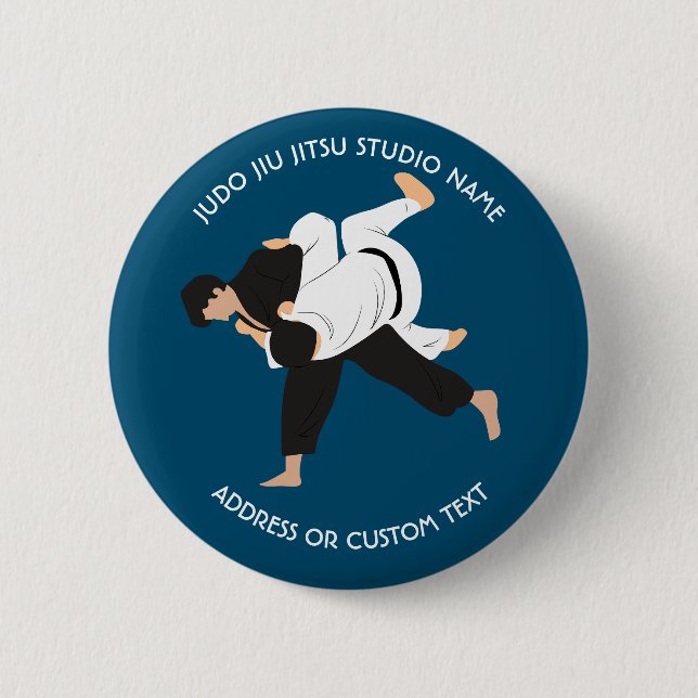 Jiu Jitsu Judo Martial Arts Studio Button (Vorderseite)