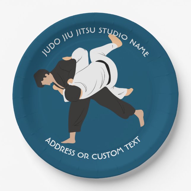 Jiu Jitsu Judo Martial Arts Studio Pappteller (Vorderseite)