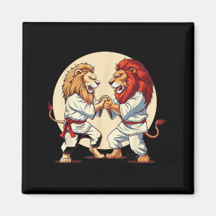 Jiu-Jitsu Löwenliebhaber Taekwondo Judo Kung Fu Magnet