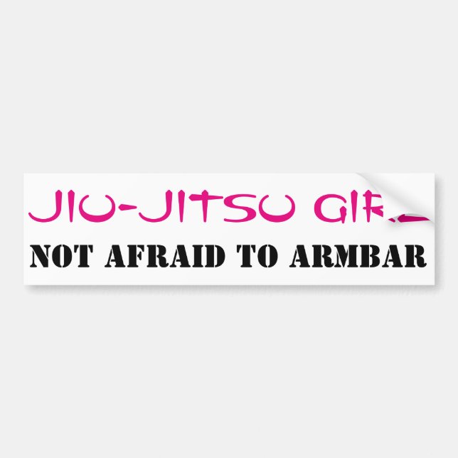 Jiu-Jitsu Mädchen nicht ängstlich zu ArmBar Autoaufkleber (Vorne)