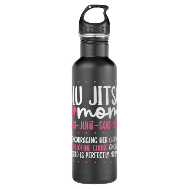 Jiu Jitsu Mama Jiujitsu BJJ Brasilianischer Jiu Ji Edelstahlflasche (Vorderseite)