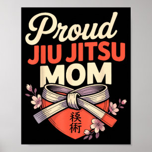 Jiu Jitsu Mama Mutter Retro Poster