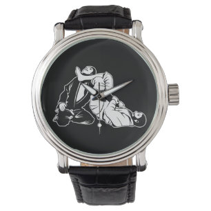 jiu jitsu martial art fighter fight vector armbanduhr