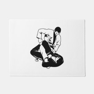 Jiu Jitsu martial art Fighter Fight Vector Fußmatte