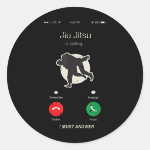 Jiu Jitsu nennt Coolen Mixed Martial Arts für Kamp Runder Aufkleber
