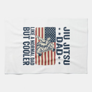 Jiu Jitsu Papa Vintage Flag Shirt Design_1 Geschirrtuch