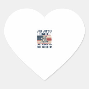 Jiu Jitsu Papa Vintage Flag Shirt Design_1 Herz-Aufkleber