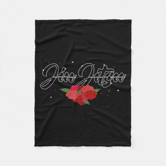 Jiu Jitsu Rosenblüte Jiu Jitsu Fleecedecke (Vorderseite)