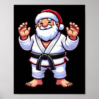 Jiu Jitsu Santa Claus - Brasilianisches Jiu Jitsu Poster