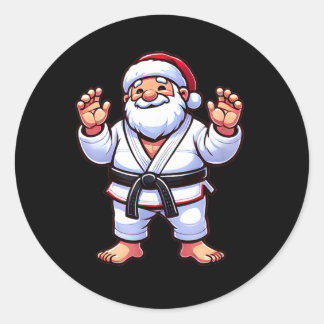 Jiu Jitsu Santa Claus - Brasilianisches Jiu Jitsu Runder Aufkleber