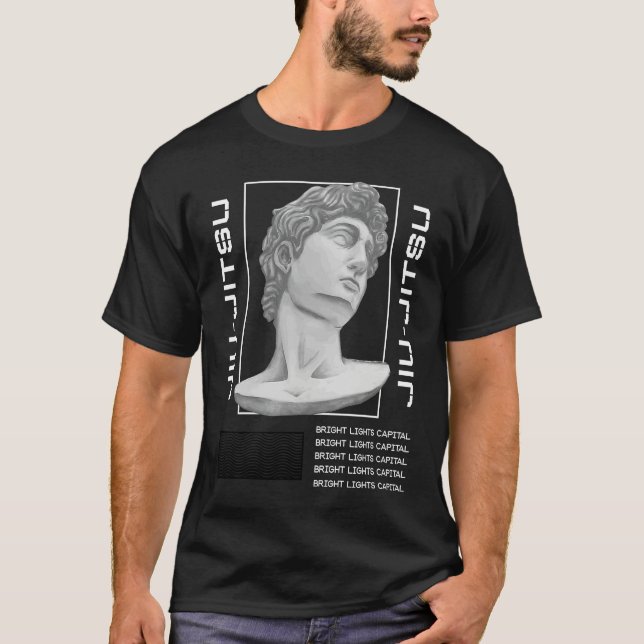 Jiu Jitsu Statue Head MMA Wrestling BJJ Boxing T-Shirt (Vorderseite)