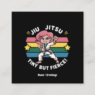 Jiu Jitsu Tiny but Fierce stärkt das Vertrauen der Quadratische Visitenkarte