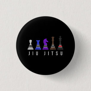 jiu jitsu training   chess, gift  bjj with text. button