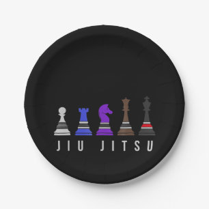 jiu jitsu    Trainingschach, Geschenk bjj mit Text Pappteller