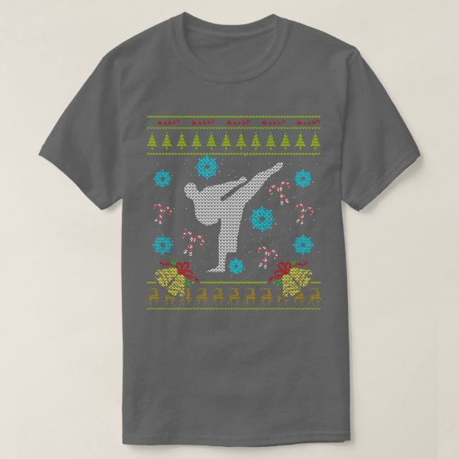 Jiu Jitsu Ugly Christmas Sweater T-Shirt (Design vorne)