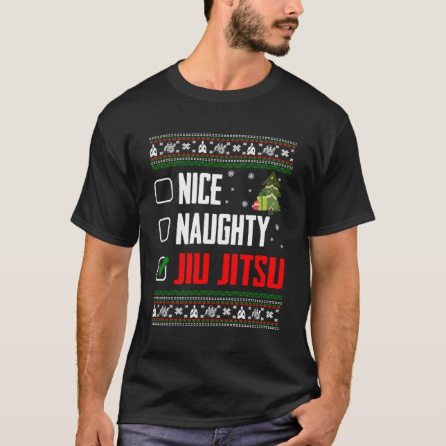 Jiu Jitsu Ugly Christmas T-Shirt (Vorderseite)