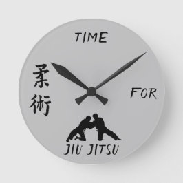 Jiu-Jitsu Uhrgeschenk Runde Wanduhr