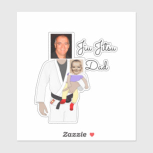 Jiu Jitsu Vater Benutzerdefinierte Foto und handge Aufkleber