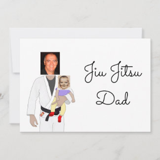 Jiu Jitsu Vater Benutzerdefinierte Foto und handge Einladung