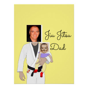 Jiu Jitsu Vater Benutzerdefinierte Foto und handge Poster