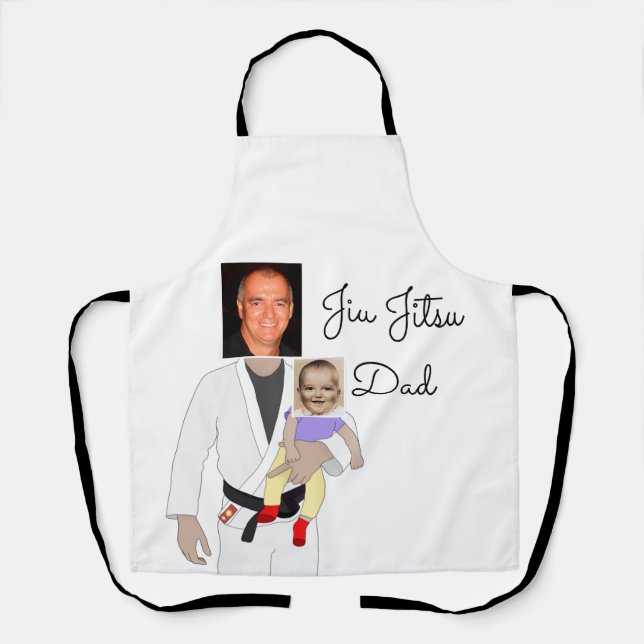 Jiu Jitsu Vater Benutzerdefinierte Foto und handge Schürze (Vorderseite)