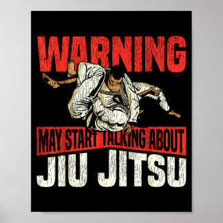 Jiu Jitsu Vintage Warnung Kann Anfangen Zu Reden Ü Poster