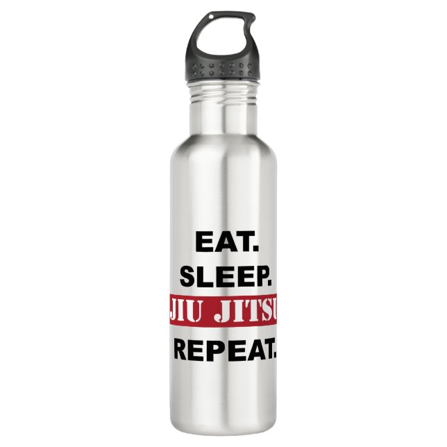 Jiu Jitsu Wasser-Flasche Edelstahlflasche (Vorderseite)