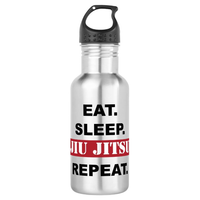Jiu Jitsu Wasser-Flasche Edelstahlflasche (Vorderseite)