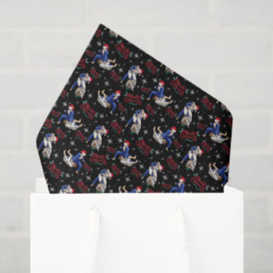 Jiu Jitsu Weihnachts-Tissuepapier in Schwarz Seidenpapier