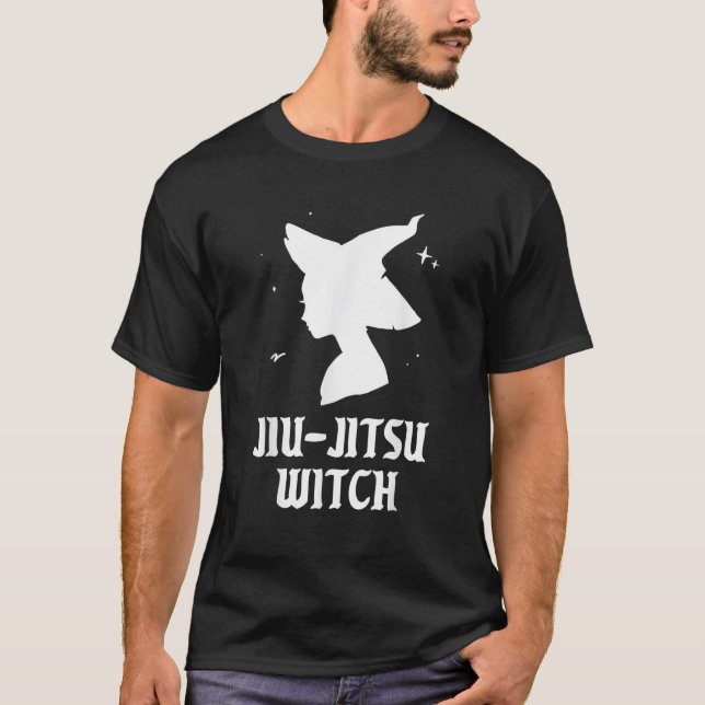 Jiu Jitsu Witch Funny Martial Arts Sports Hallowee T-Shirt (Vorderseite)